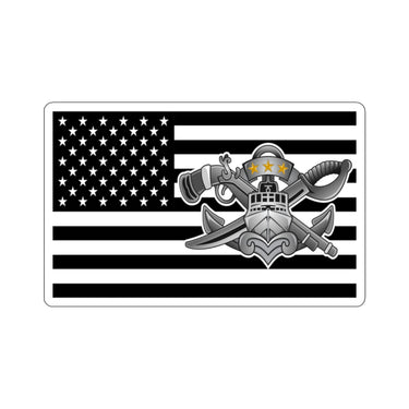 Navy SWCC Flag Sticker (BW/Color)